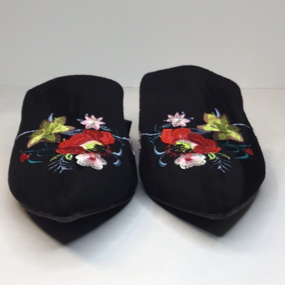 Hippie Laundry black velvet mules